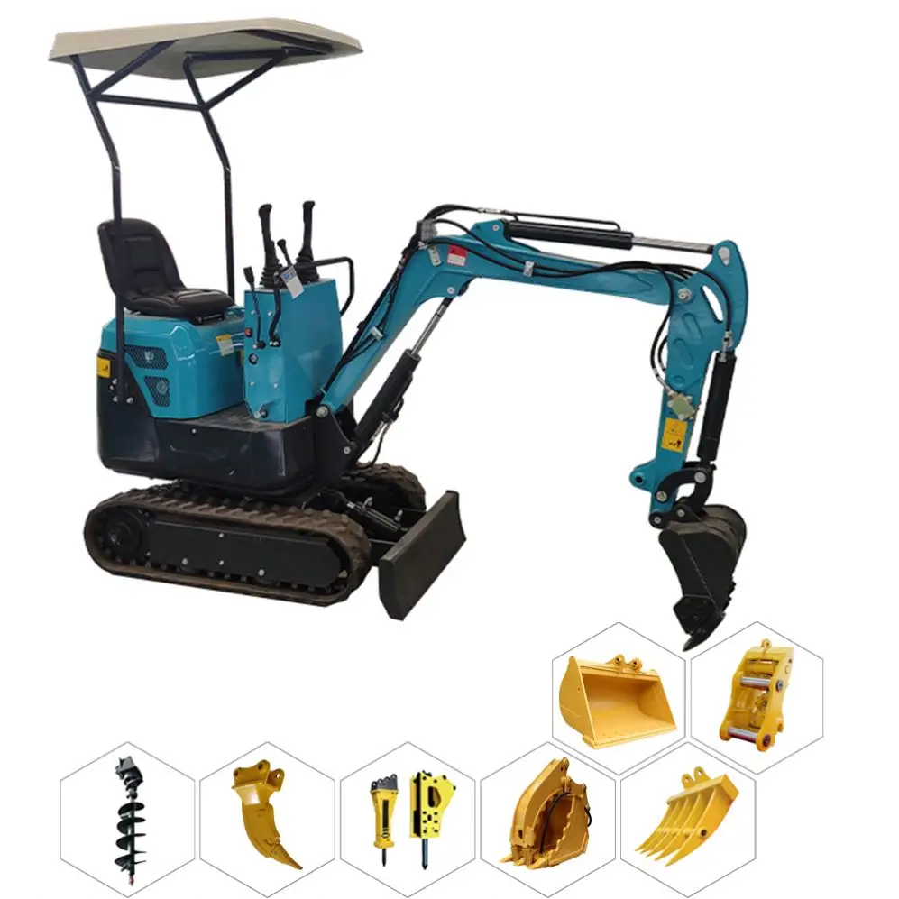 Telescopic boom excavator 1ton from korea micro digger excavator grab bucket for excavator