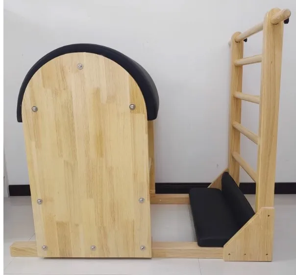 Commercial gym home equipment Yoga Fitness Pilates Barre Oak wood Pilates Ladder Barrel