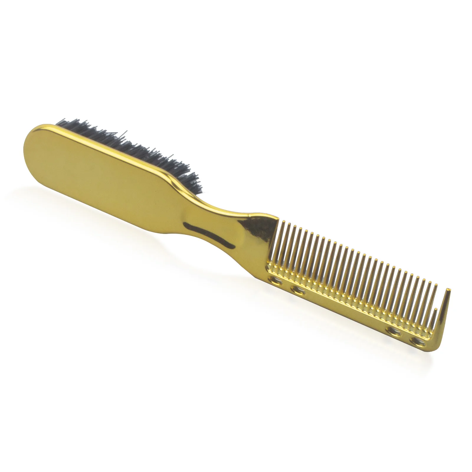UV Plating Custom Pattern Cleaning Fading Brush Neck Cleaner Hair Cutting Duster Fade Brush Double Side Brush Comb