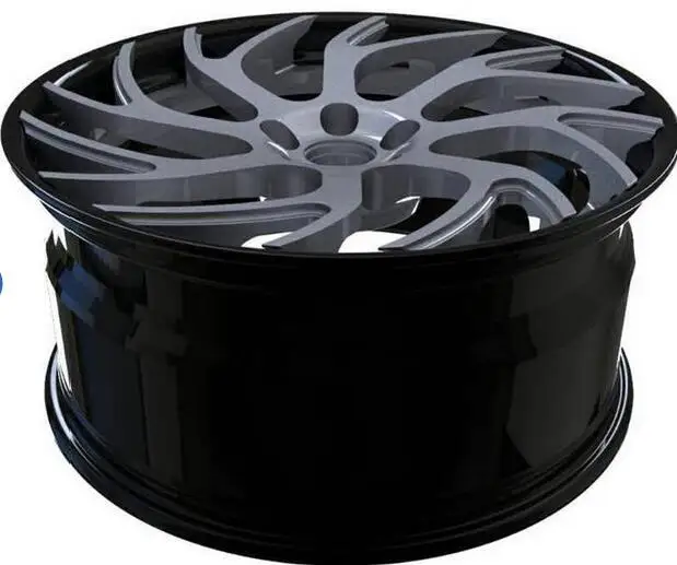 Кованый обод колеса с синей линией 22 * 10.0J, 2 шт.