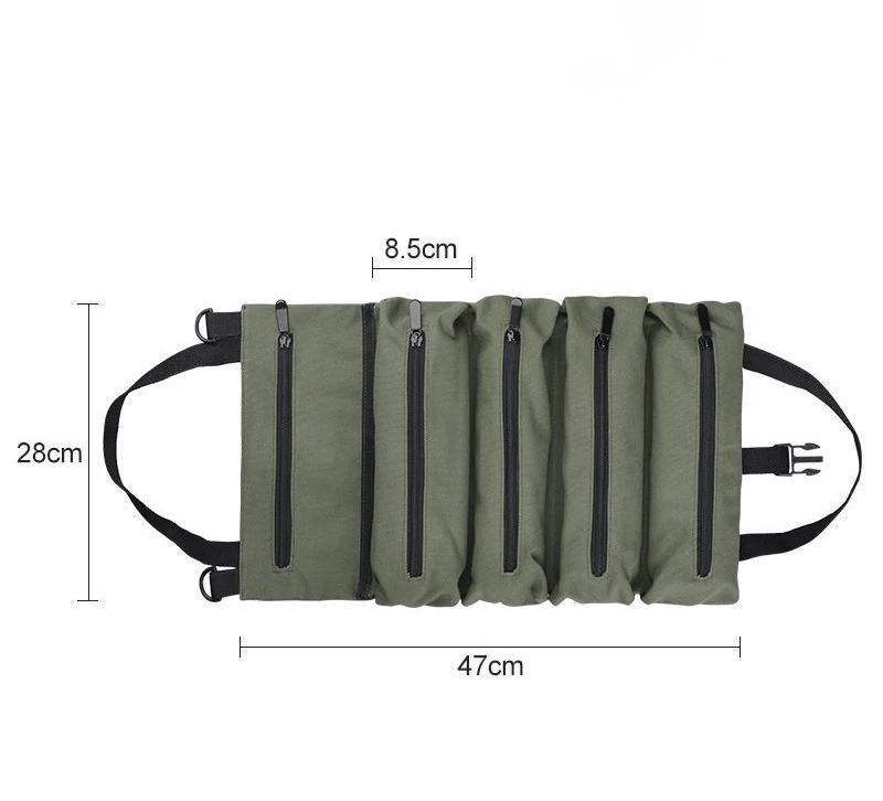 High Quality Multi-Function Outdoor Roll-Up Tool Bag with Heavy Duty Canvas Tool Bag Veto Tools Bucket Bag