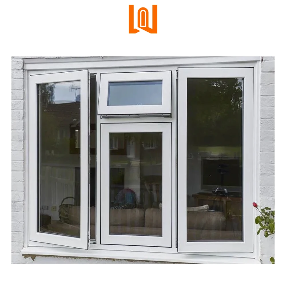 French Style Modern PVC Arch Windows Vinyl Casement Window Round Double Glazed Windows