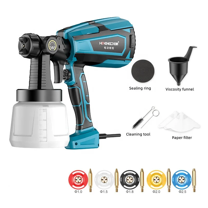 110V/220V High Pressure Electric Spray Gun Painting Compressor Machine Airless Latex Paint Sprayer Adjustable Flow Control  1L