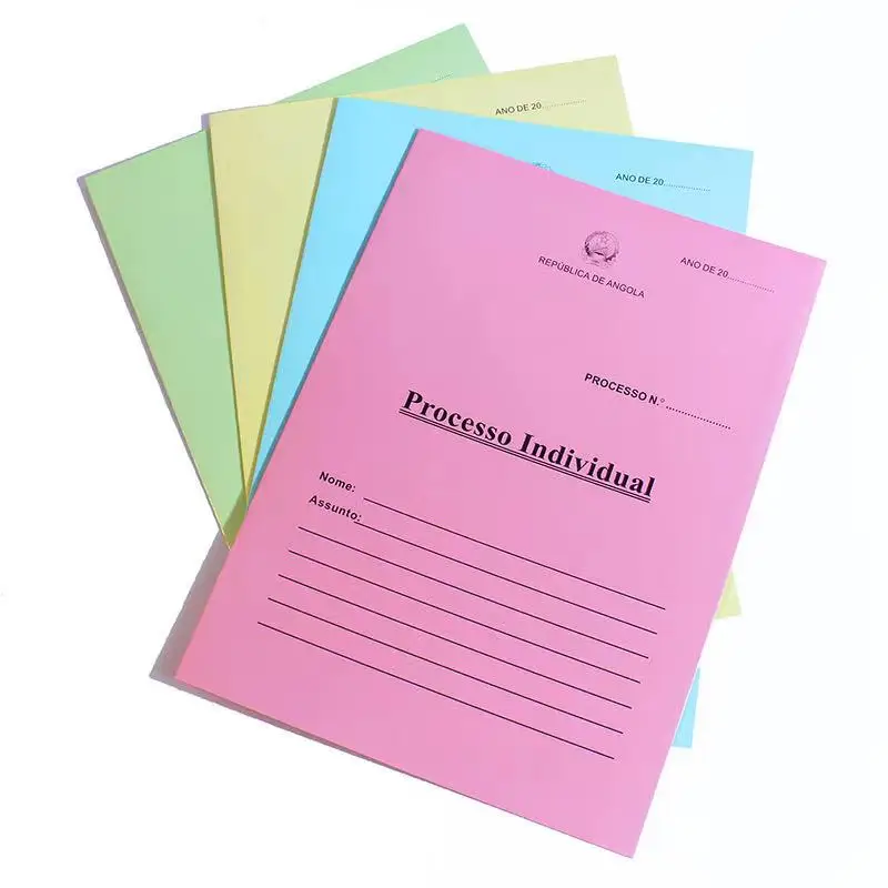 Office Supplies Cardboard Paper File Presentation Folder Double Pocket And Business Card Holder paper file  folder