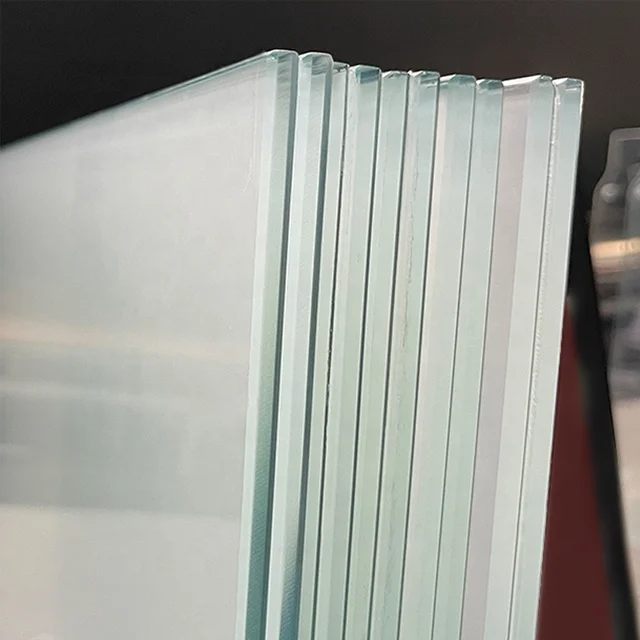 Glass factory provide construction material balcony fence glass/ frosted pattern Acid-Etched glass