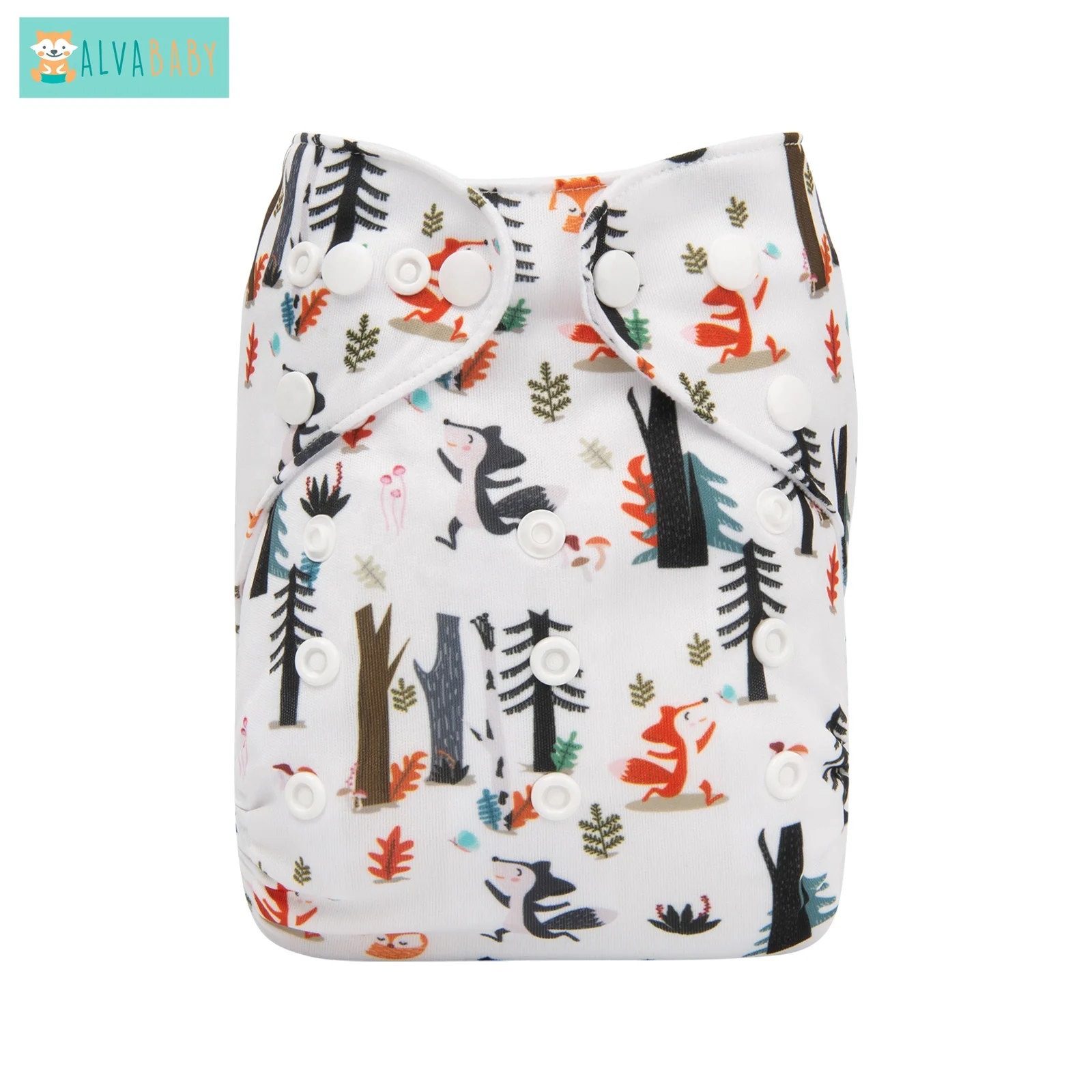 ALVABABY Cute Joy Printed diapers For Baby Nappy Waterproof Pul Diaper