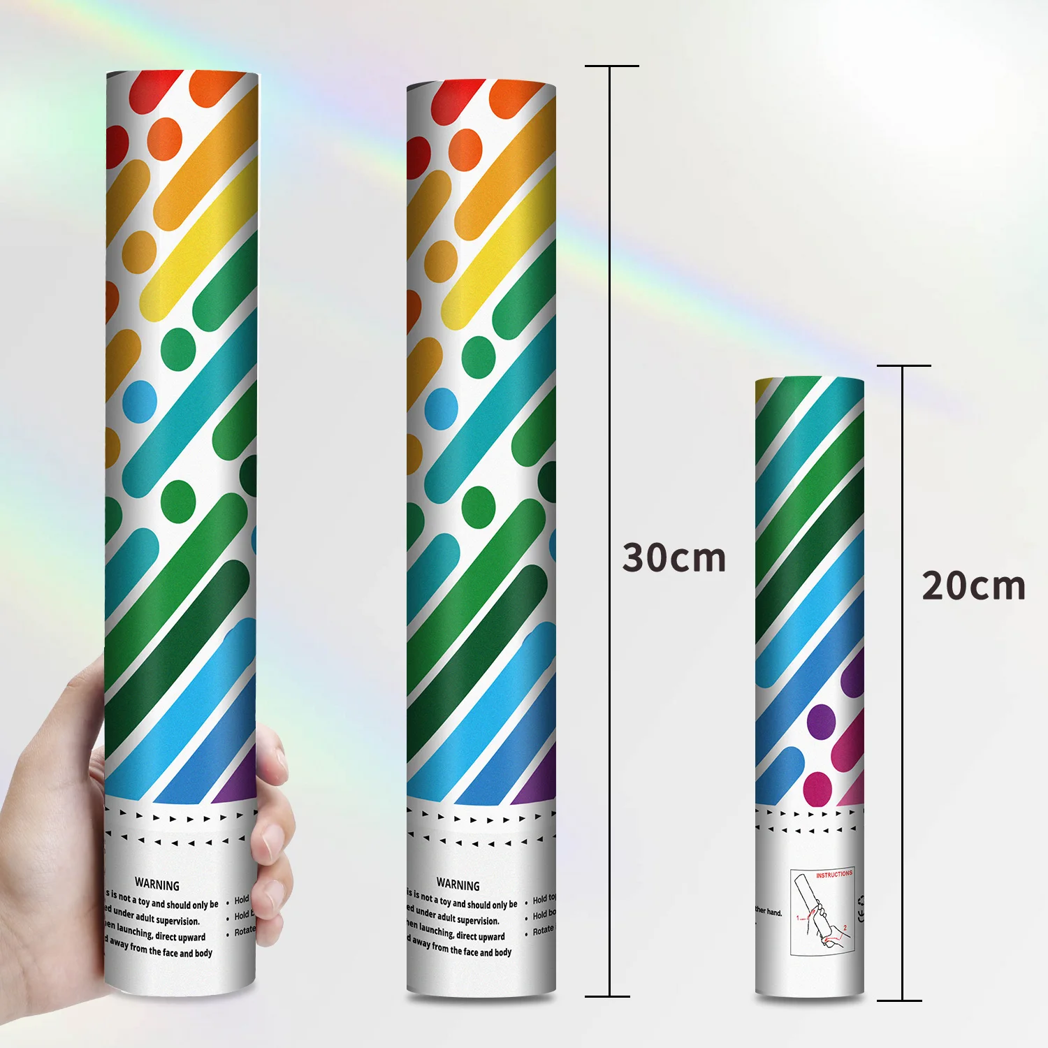 12inch Premium Manufactures Multicolor Custom Party Launcher Wedding Confetti Cannon for Sale