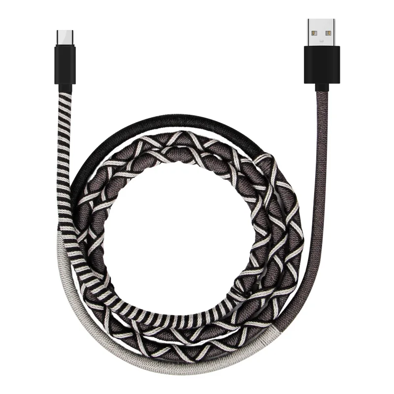 URIZONS Hot Selling mobile charger cable nylon braided cable micro usb cable 1m fast charging