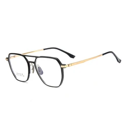 China Factory Manufacturer French Design Unisex Large Big Oversized High Quality Titanium Optical Frame