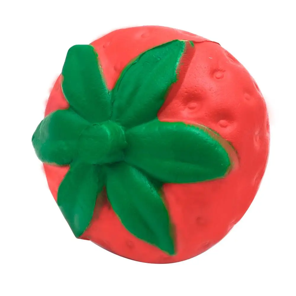 
New design red strawberries slow rising jumbo strawberry fruit food squishy squishies squeeze toy 