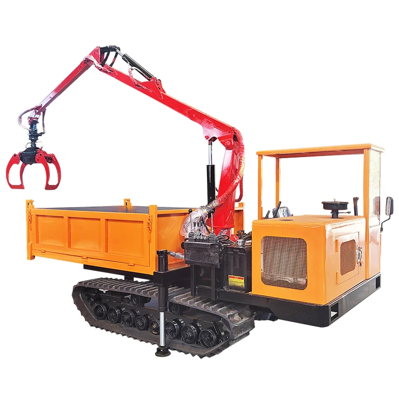Powerful Machines Equipment Forest Log Grabber Trailer Crawler Wood Grabber on Sale