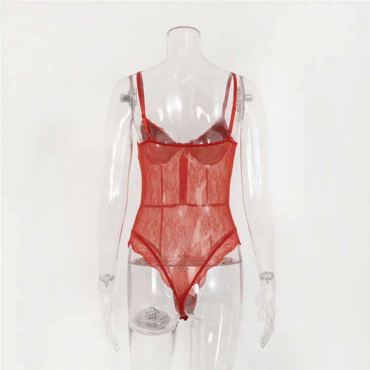Lace Hollow Out Underwear Bodysuit Women Sexy Bra Lingeries Set Corset Intimates Nightwear Sling wholesale sexy lingerie