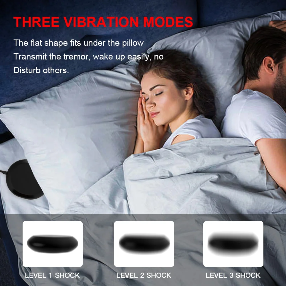 Wholesale Fashion Extra Loud Alarm Clock Bed Shaker Black Deaf Alarm Clock Reloj Despertador Digital