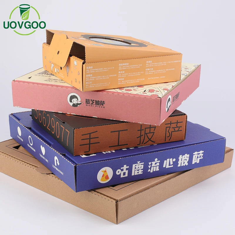 China manufacturers of pizza boxes portable box pizza carton colorful  pizza packaging boxes