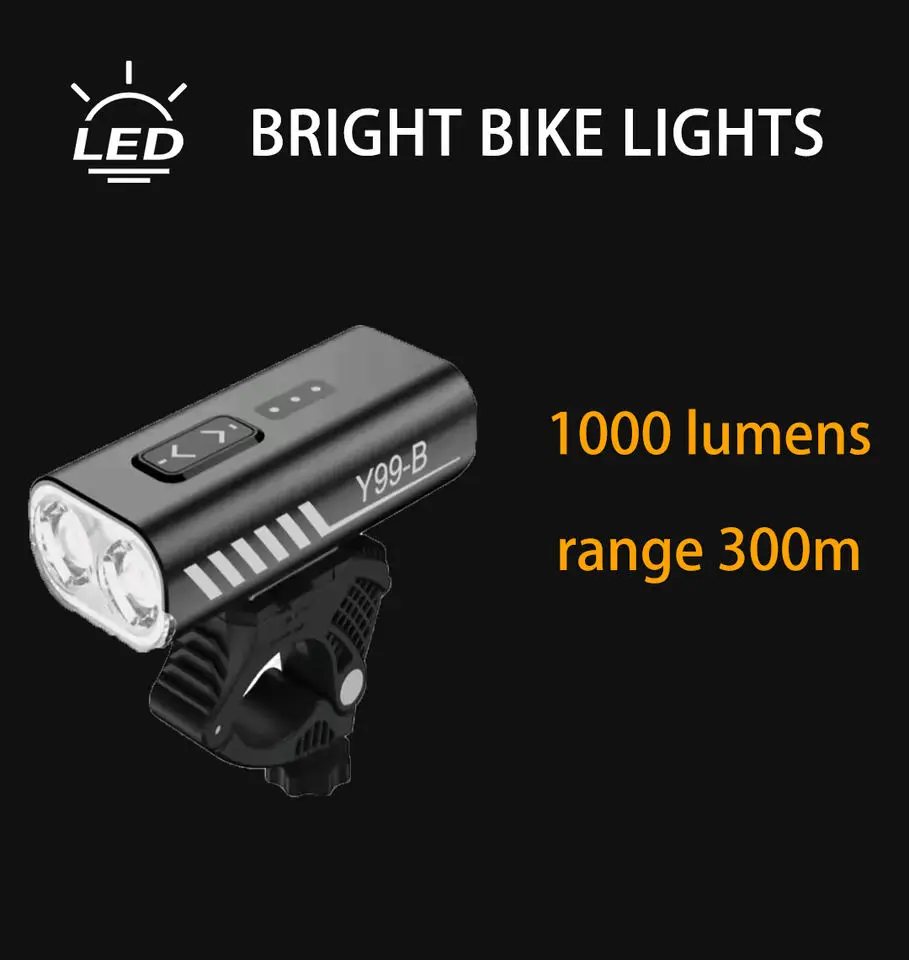 USB Rechargeable Front White Sports Led Lights For Bicycle Accessories Head Lamps 1800 Lumens Bike Front Lights Led