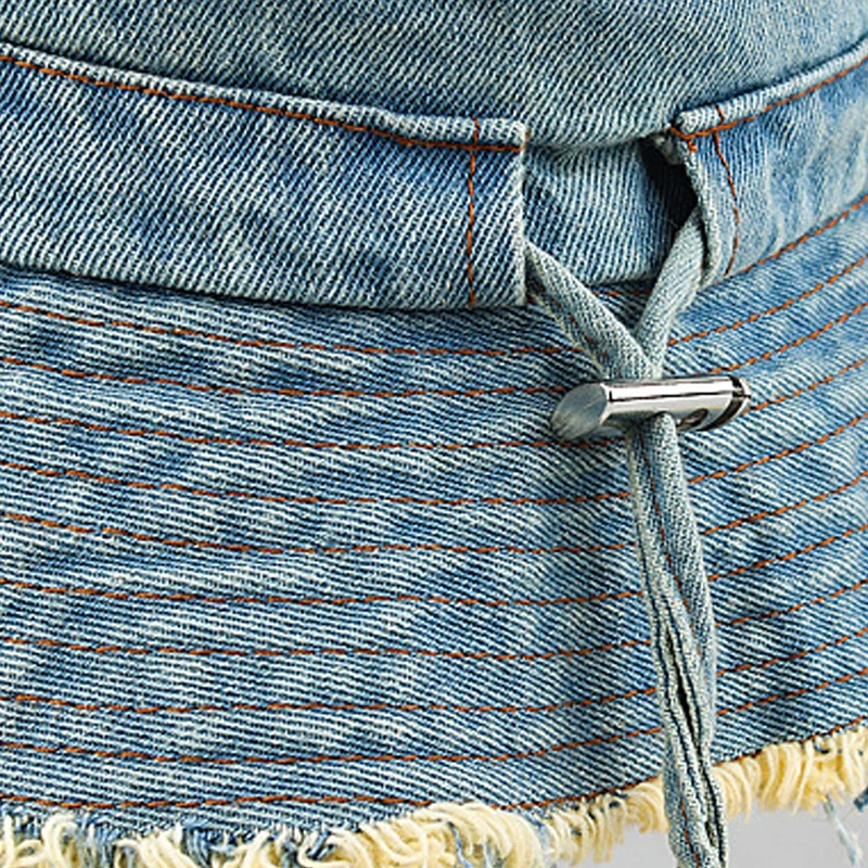 High Quality Large Brim Multi Color Outdoor Unisex Cotton Denim Bucket Fisherman Hat