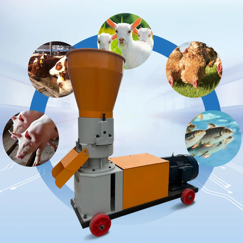 Animal Cattle Chicken Broiler Concentrate Feed Food Granule Maker Poultry Pellet Making Machine For Fish