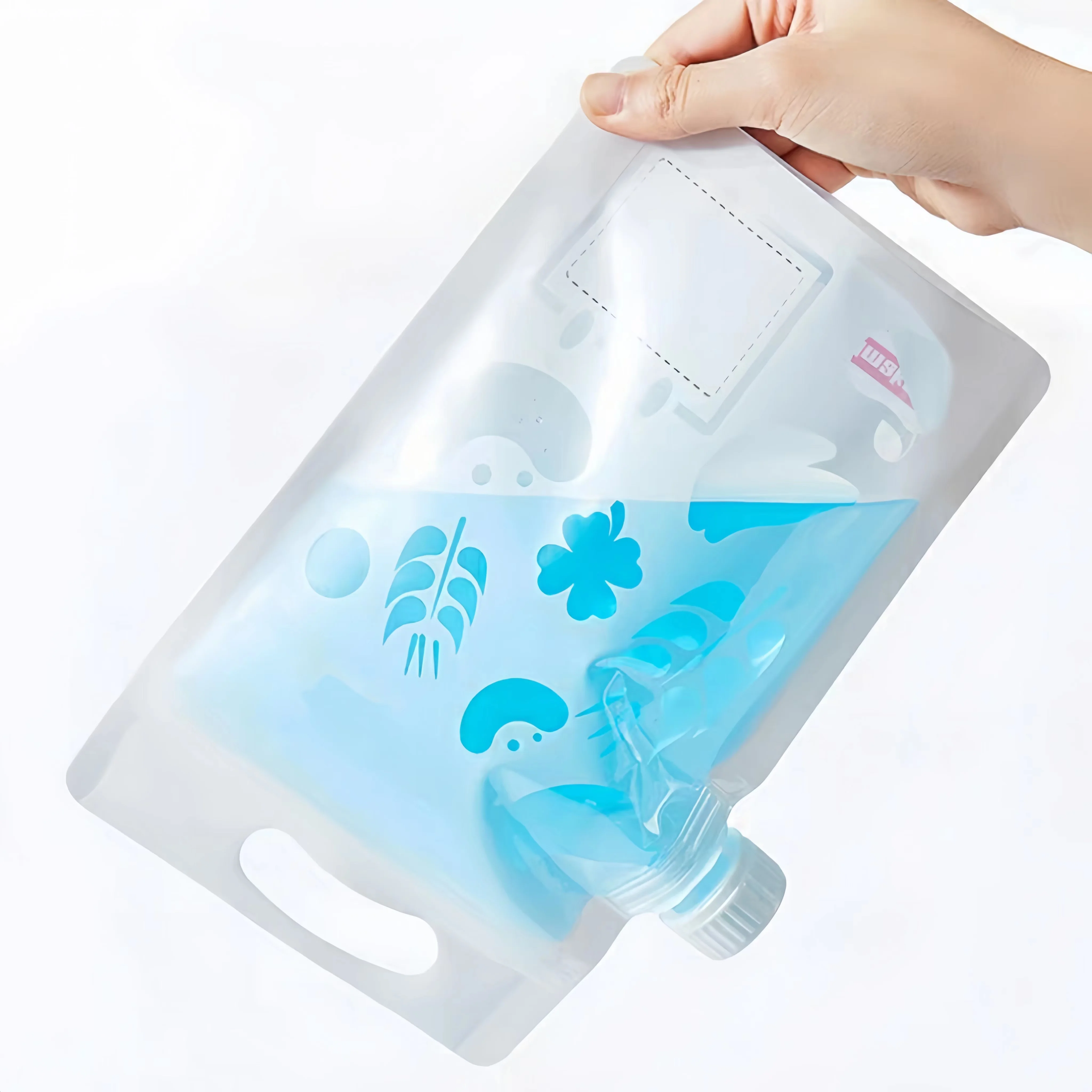 Easy to Carry with Various Shapes Window Packaging for Juice Soybean Milk Spout Pouch Plastic Liquid Stand Bag