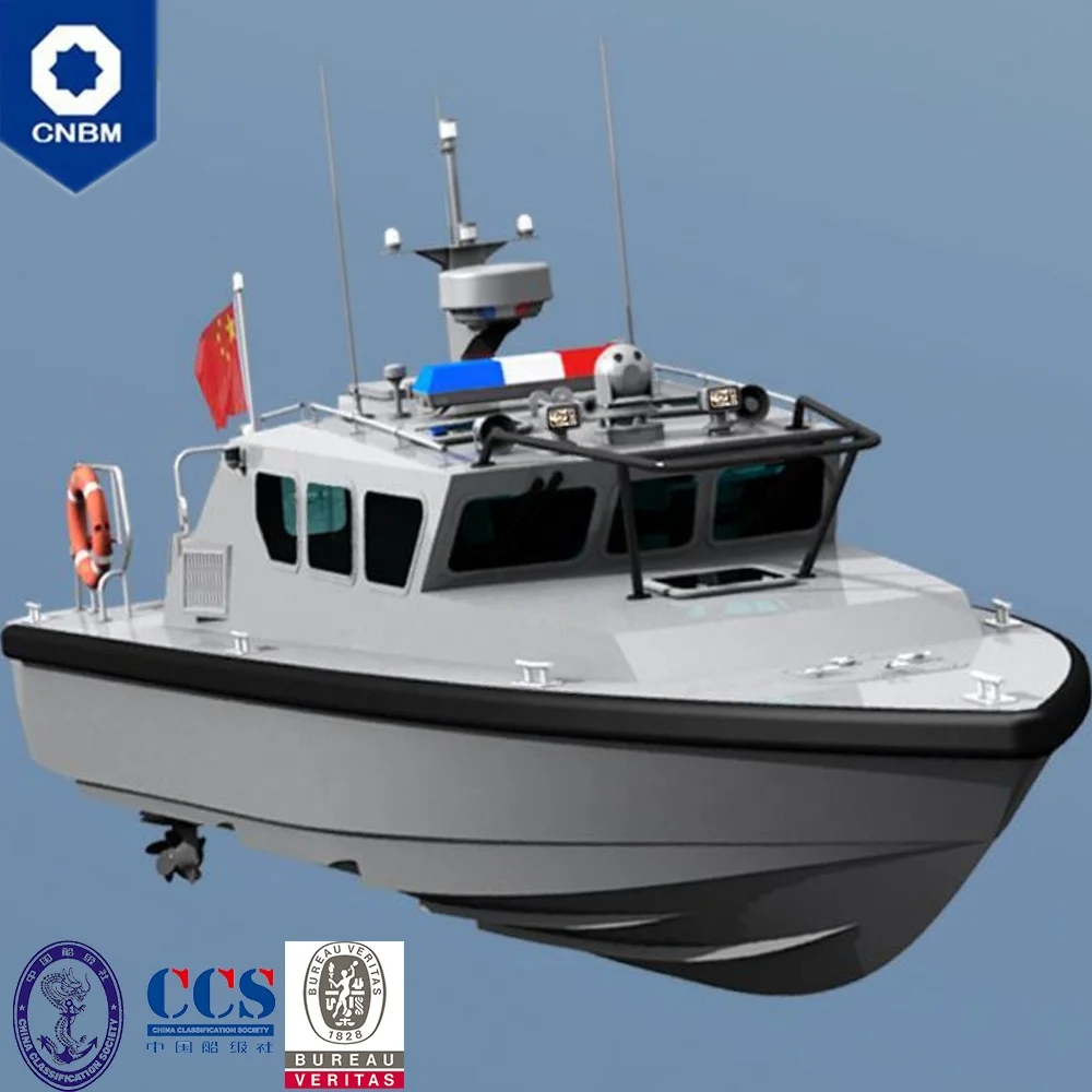 
42 ft China Shipyard Fast Coast Guard Military Patrol Police Vessel Welded Aluminum Speed Boat for Sale with Prices 