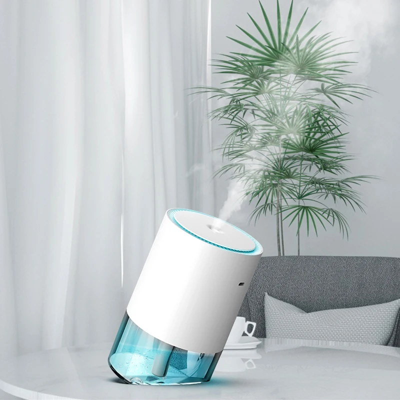 Modern Design Home Rechargeable 1200mAh Cool Mist USB Mini Portable Air Humidifier with 7 Led Color Options