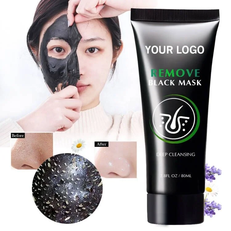 Private Label Bamboo Activated Charcoal Peel-Off T-zone Nose Mask Natural Charcoal Mask Black Head Mask Removal