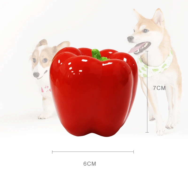 Thinkpet 24 Years Professional Manufacturer Squeaky Vinyl  Pepper & Chili Vinyl Dog Toys for Pets