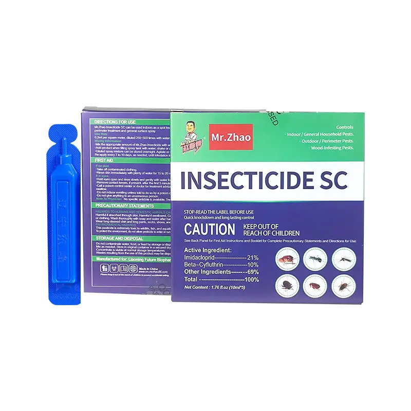 Mr.Zhao 10ml*5 Direct Suspension Concentrate Imidacloprid 21% And Beta Cyfluthrin 10% Family Use Effective Insect Control