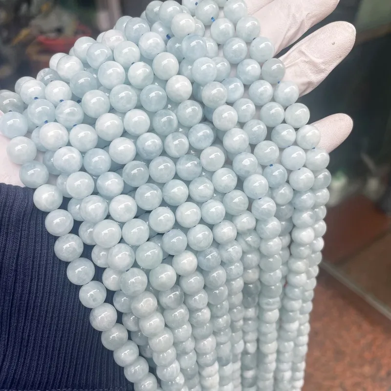 SPECIAL OFFER! AAA Natural Aquamarine Stone Beads 4mm 6mm 8mm 9mm 10mm 12mm Gorgeous Clear Blue Aquamarine Gemstone Strand
