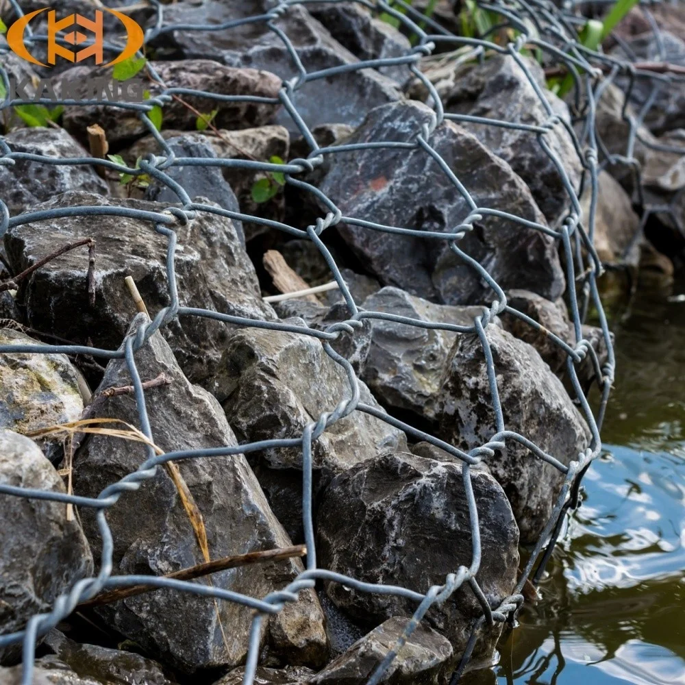 Low Prices River Protection Stone Cages Basket Stone Gabion Retaining Walls Woven Hexagonal Gabion