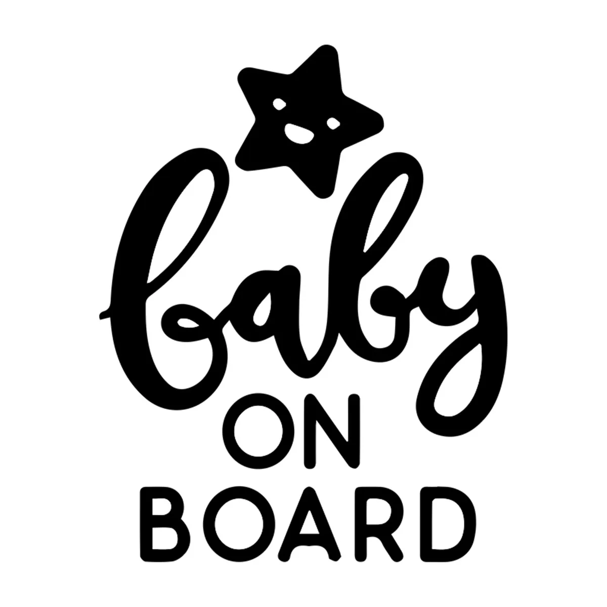 Baby On Board Stars Sticker Car Truck Window Bumper Vinyl Decal Removable Gift Die Cut Decals Latop window