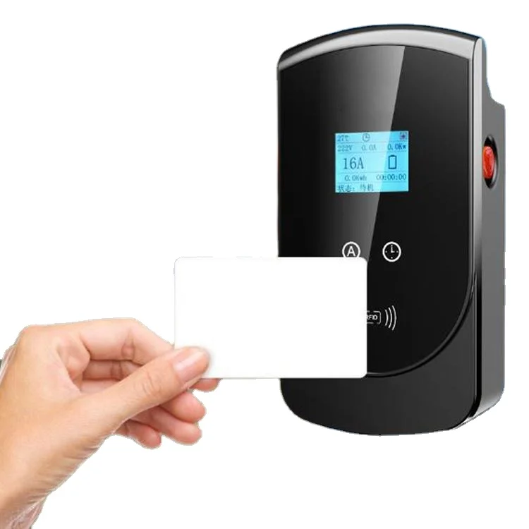 fisher Smart APP control WIFI 12kw 50A AC wallbox ev charging station with 5 meters SAE J1772 type 1 cable for household