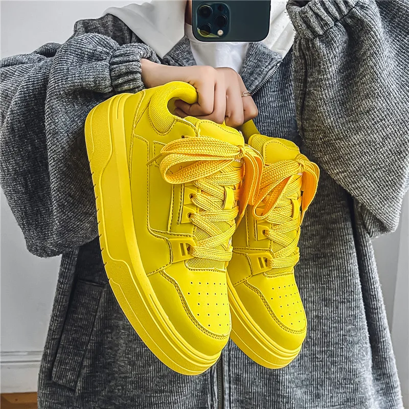 39-44 Casual PU Leather Shoes Autumn Comfortable Shoes Men Sport Sneakers