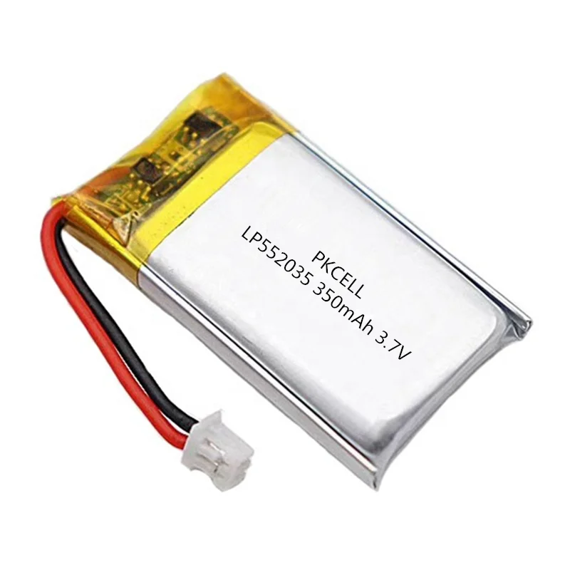 UN38.3 certificate lp552035 3.7v 350mah li-ion polymer for integrated circuit plate/PCB