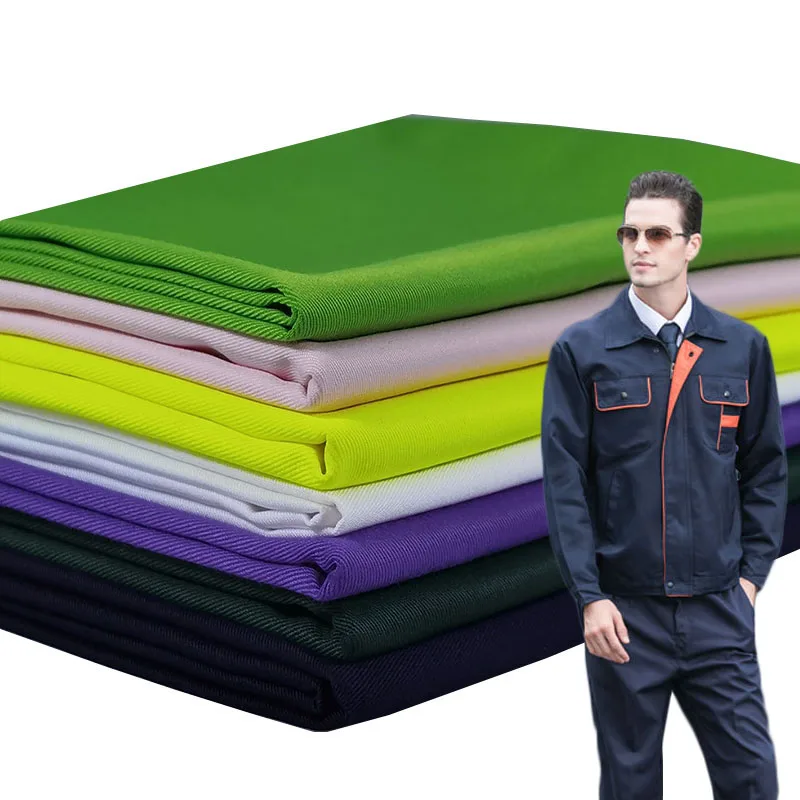 Factory Supply Polyester Cotton TC Fabric 20s*16s 80%T/20%C 120*60 Twill 3/1 Bleached White