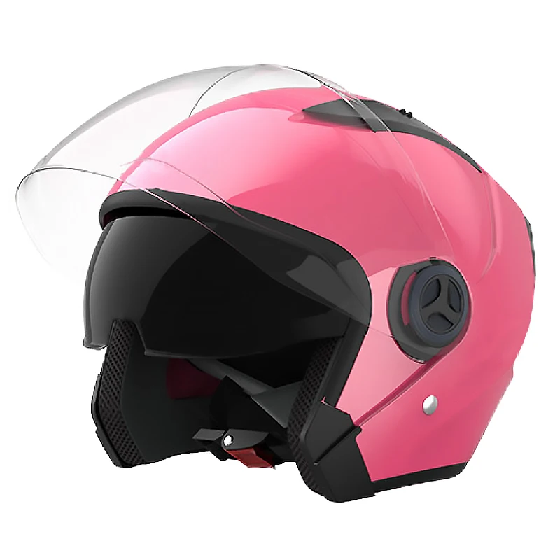 Breathable and Dual lens helmet with headset motorcycle helmet for four seasons