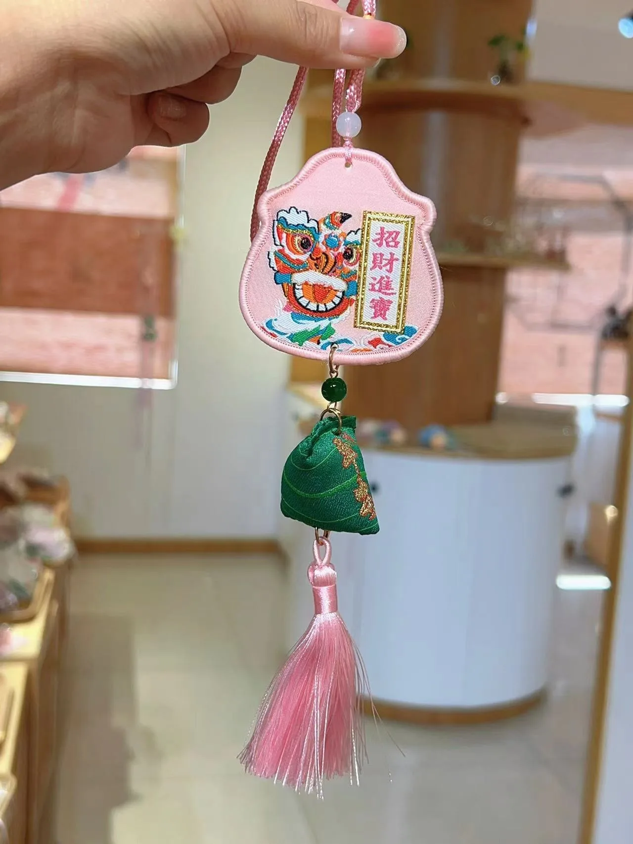 Embroidered Japanese Omamori Charm Amulet Hanging Sachet Lucky Charms Blessing Bag Pendant for Car