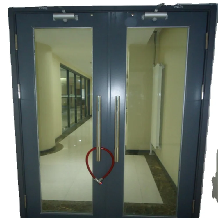 New Design Professional Experienced Fireproof Door Manufacturer Stainless Steel Glass Fire Door