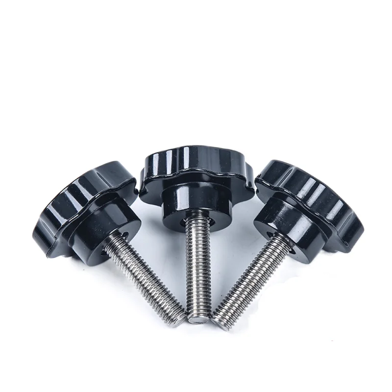 Wholesale star screw M5 M6 M8 M10 star knob plastic head thumb screw