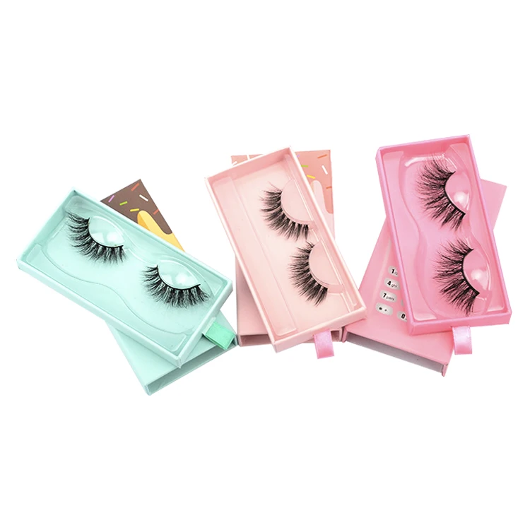 Wholesale 5D mink eyelashes private label ice cream lashes packaging box custom eyelash packaging