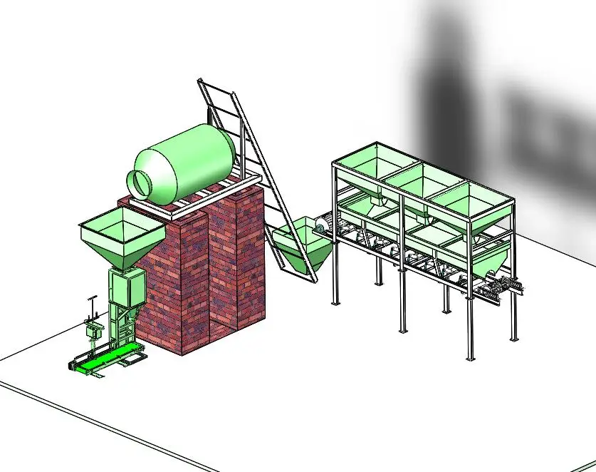 10000 Ton Per Year Urea-ammonium Phosphate Mixed Fertilizer Granulation Production Line