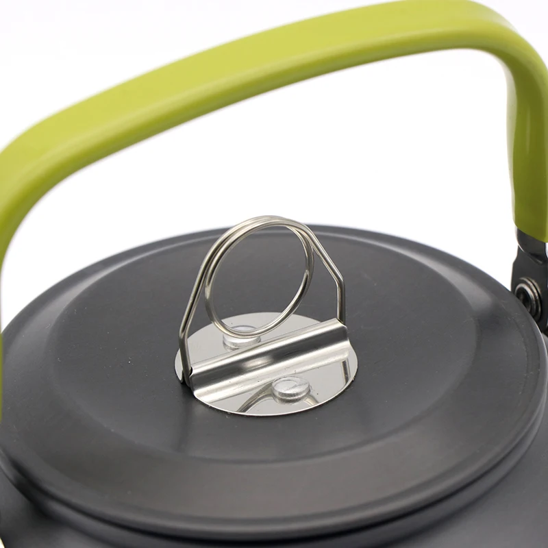 Outdoor Portable Aluminum Cooking Teapot steel Outdoor Picnic Camping Tableware Kettle for Hiking Traveling
