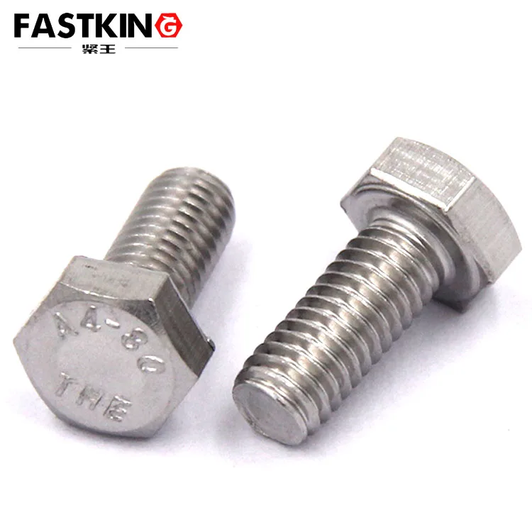 SS316L A4-80 stainless steel screws M6 M8 M10 M12 M14 M16 hexagon fit bolts and nuts DIN933