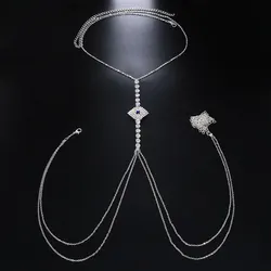 Хит продаж, цепочка для тела Xjy, ожерелье для тела с дьявольскими глазами, сексуальное украшение для тела для женщин