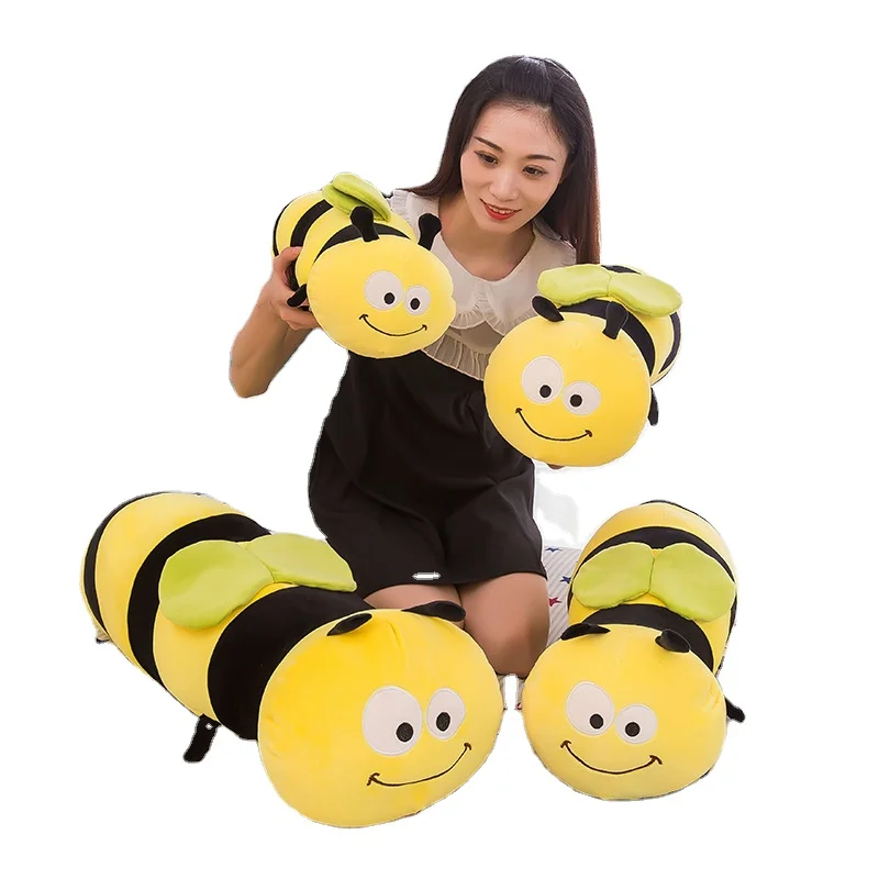 Wholesale 45CM Cute Soft Flower Bee Plush Toy Stuffed Animals Toys PP Cotton Kids Birthday Gift