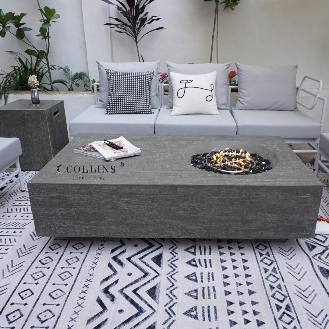 Coling COLG006-1 Rectangular water resistant fire pits patio outdoor linear gas fireplaces