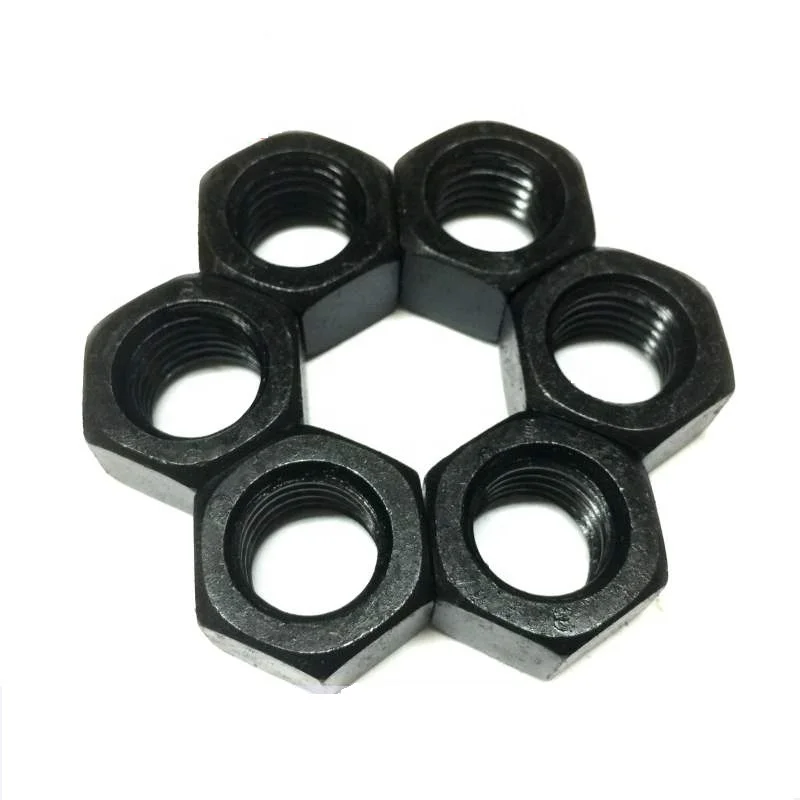 Hot Sale Carbon steel DIN934 Gr 4 8 10 12 Black Oxide Hexagon Hex Nuts In Stock
