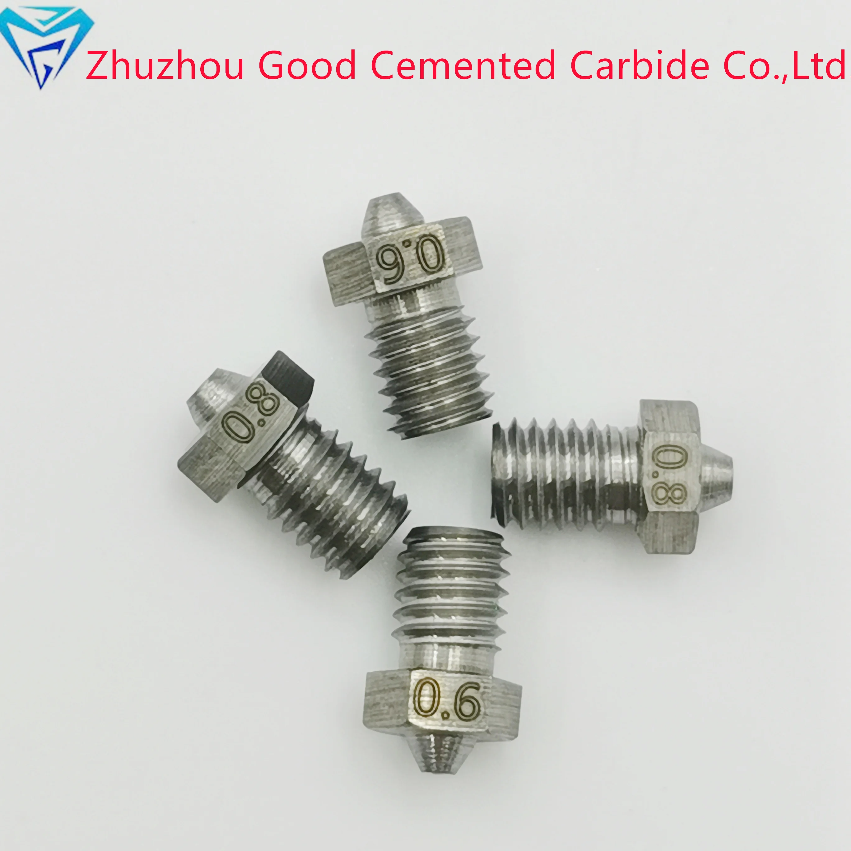 Chinese Factory M6 3D printer Nozzle MK8 Thread 1.75mm 0.4/0.8/1.0/21mm Filament laser nozzle for cnc machine