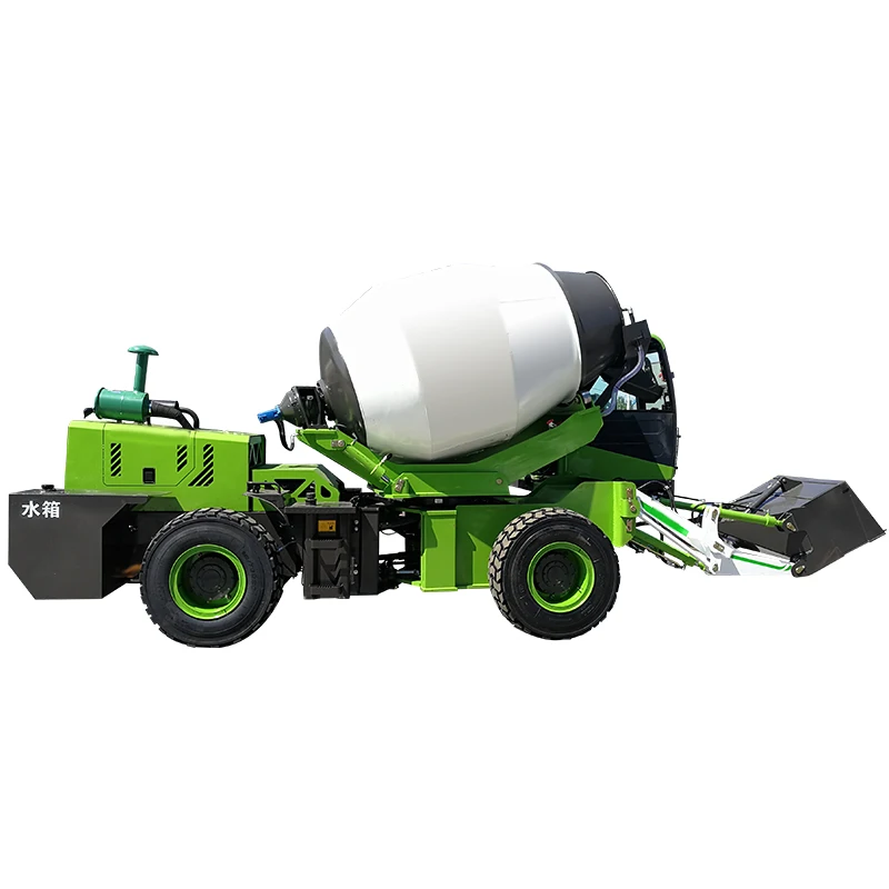 Convenient self-loading concrete mixer truck with humanized design suitable for all kinds of workers