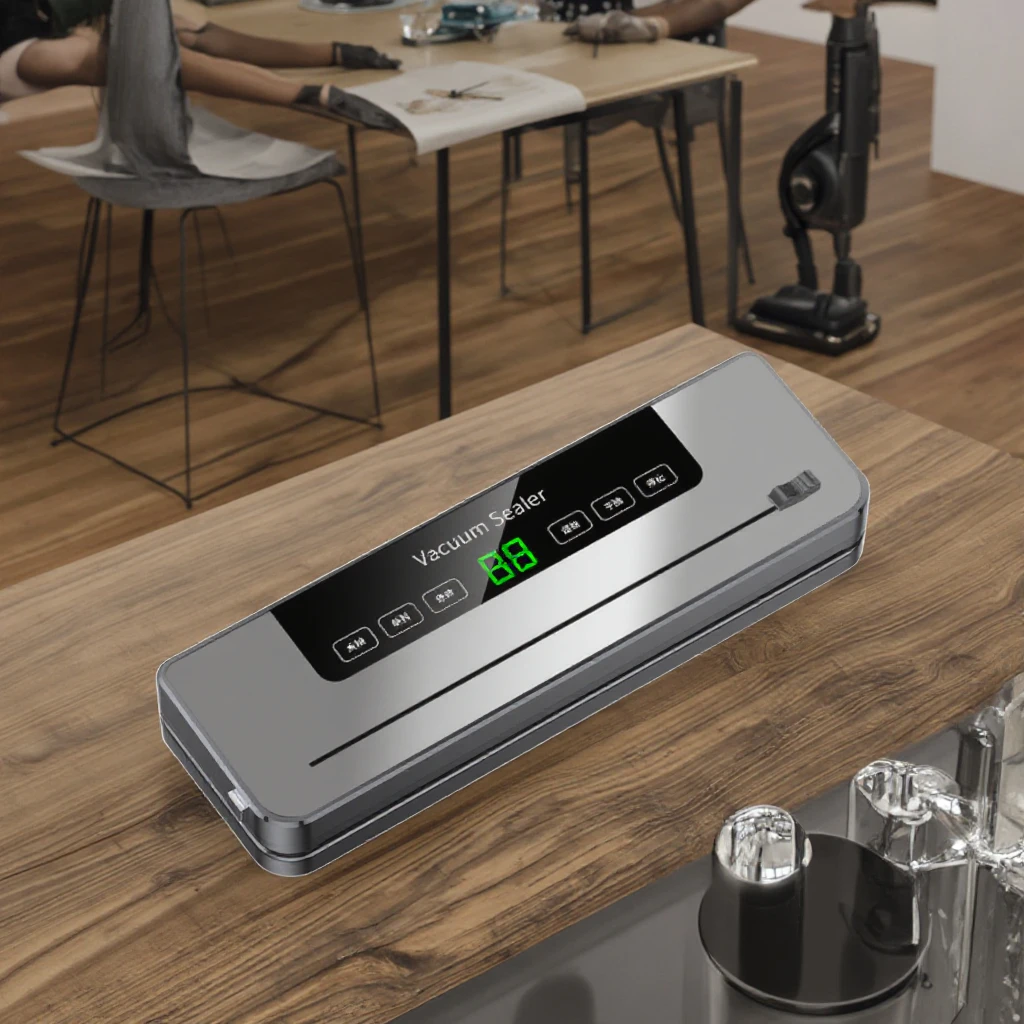 Compact Design Automatic Vacuum Sealer with LED Indicator Air Seal System Dry Wet Food Modes Tested Laboratories Kitchen Car Use