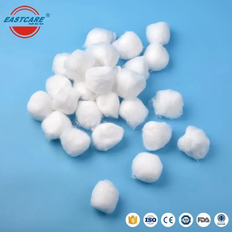 Eco-Friendly high absorbent medical surgical alcohol sterile organic white 100% pure cotton ball